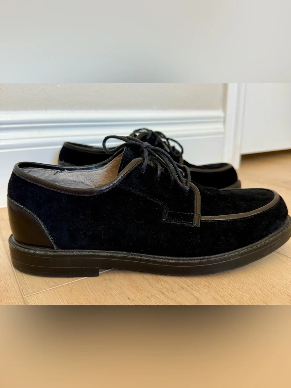 Hush Puppies Vintage Men's Black Riverbuck Suede Lace-Up Derby Shoes Size 8